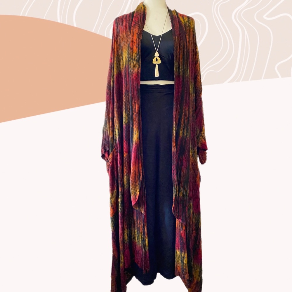 Vintage Xl multi-colored duster